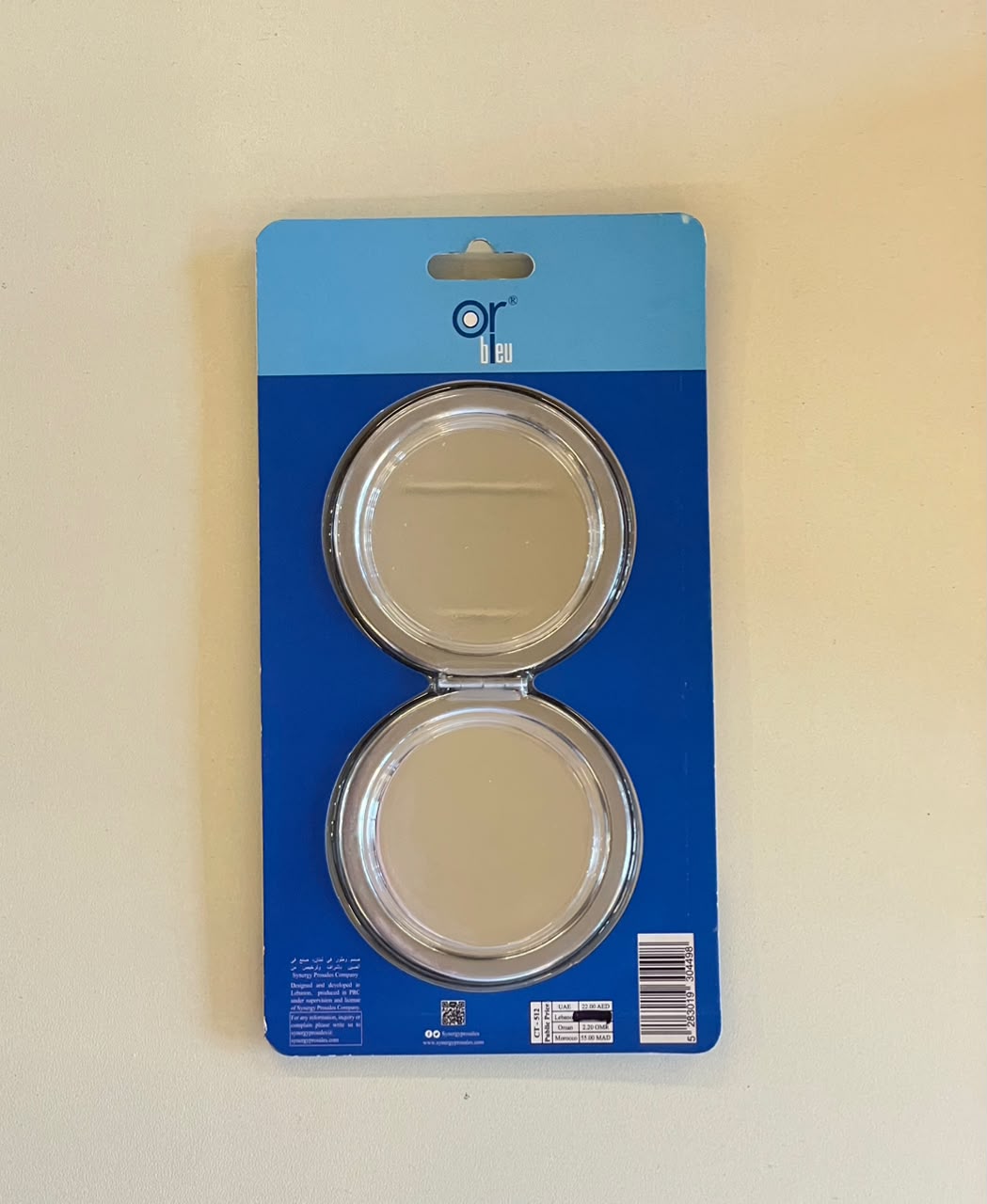 Or Bleu Pocket Mirror Double Side
