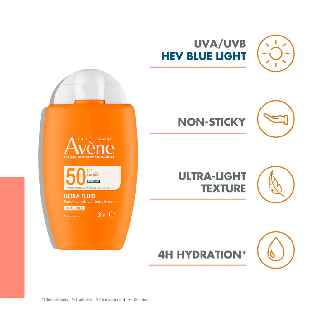 Avène Ultra Light Fluid Invisible SPF50 Sunscreen Buy 1 Get 1 Bundle
