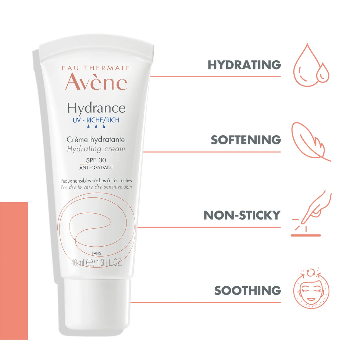 Avène Hydrance UV Rich Hydrating Cream SPF30 40ml