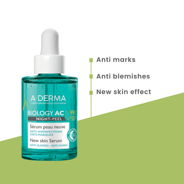 A-derma Biology AC Night Peel Serum 30ml