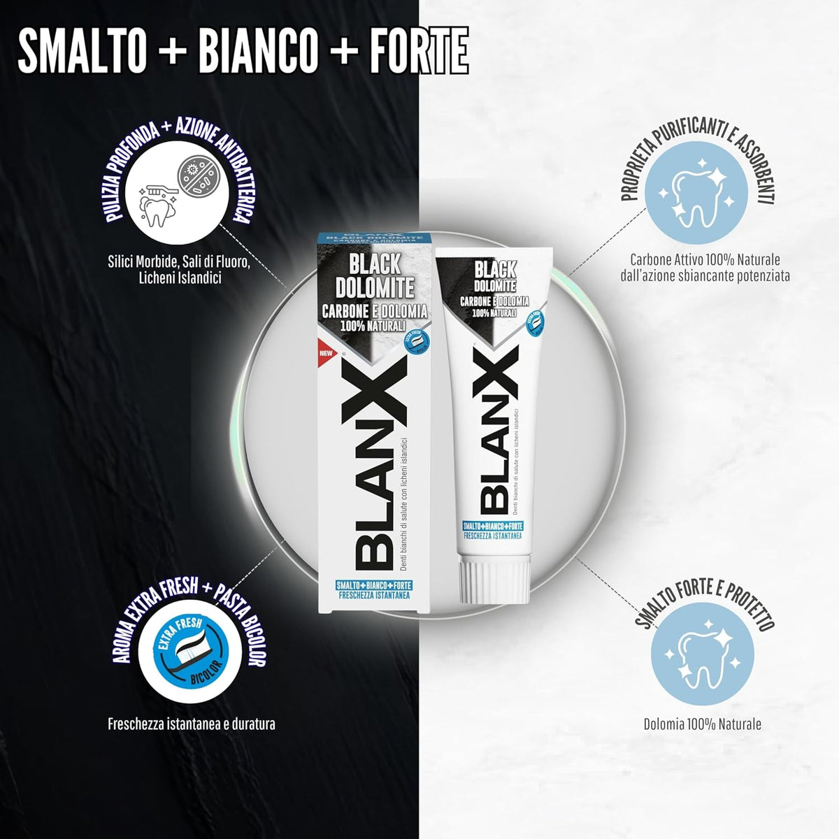BlanX Intensive Whitening Toothpaste With Activated Charcoal 75ml