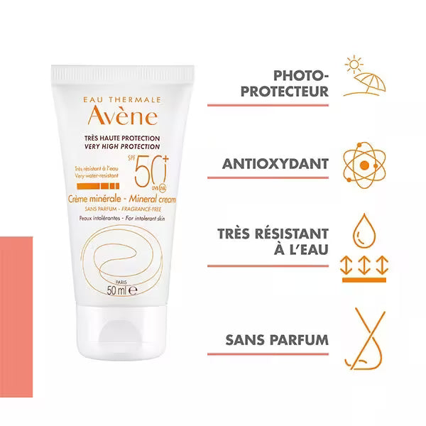 Avène Mineral Cream Sunscreen SPF 50+ 50ml