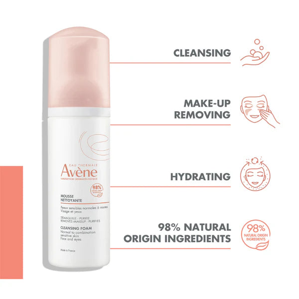 Avène Hydrance UV Light SPF 30+Cleansing Foam Buy 1 Get 1 Pouch