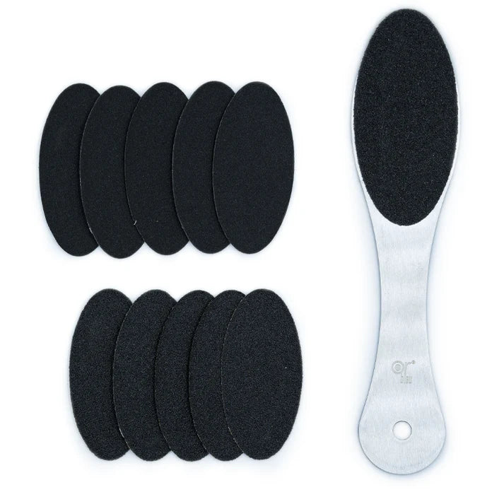 Orbleu Stainless Foot File with Refill Grits