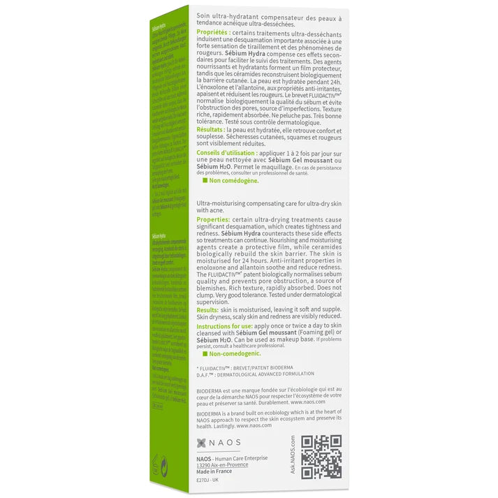 Bioderma Sebium Hydra–Intense Moisturizer for Dehydrated Skin