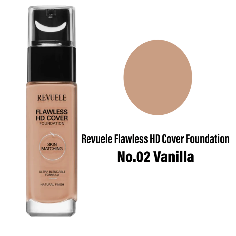 Revuele Flawless Hd Cover Foundation 02 Vanilla