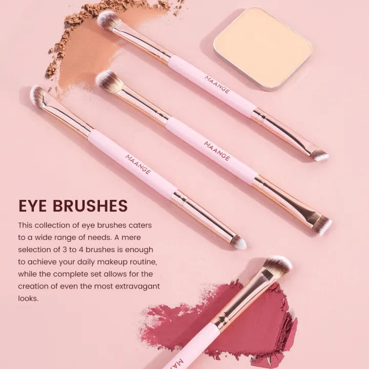 MAANGE - 7 pcs Eye & Face Brushes-Pink