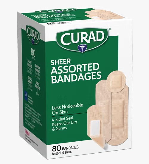 Curad Sheer Assorted Bandages 80pcs