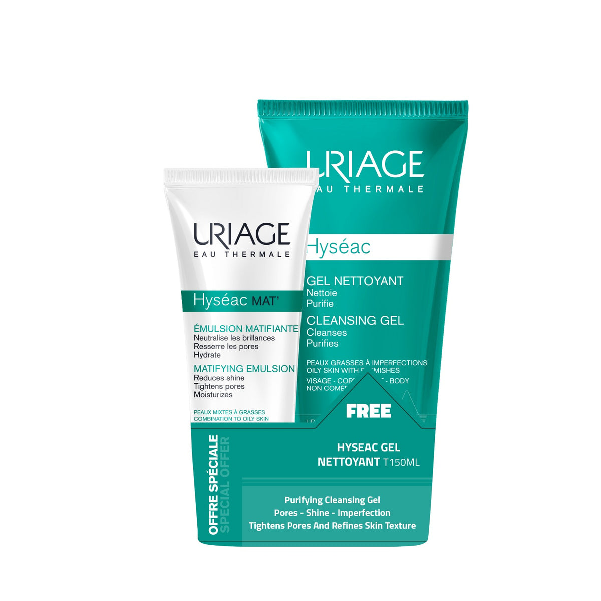 Uriage Hyseac Mat Cream-Gel-Buy 1 Get 1 Free Offer