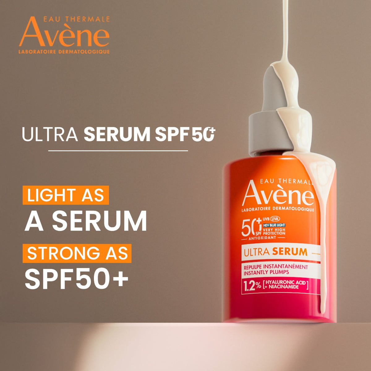 Avène Ultra Light Hydrating Hyaluronic Acid Serum Sunscreen SPF50