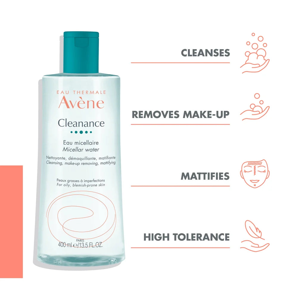 Avene cleanance Micellar Water for Oily Blemish-Prone Skin 400 ml