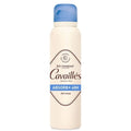 Cavailles deodorant spray bottle with blue cap on a white background