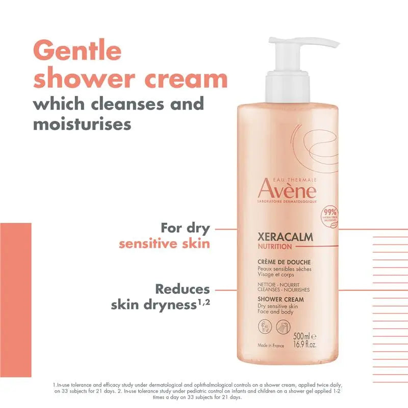 Avène XeraCalm Nutrition Shower Cream-Dry Sensitive Skin Face & Body 500ml