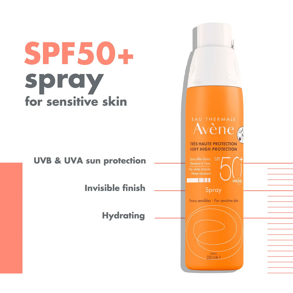 Avène Sun Protection Spray SPF50+ 200ml