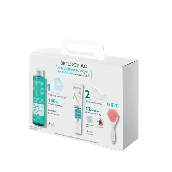 A-Derma Biology Duo + Free Face Brush Set