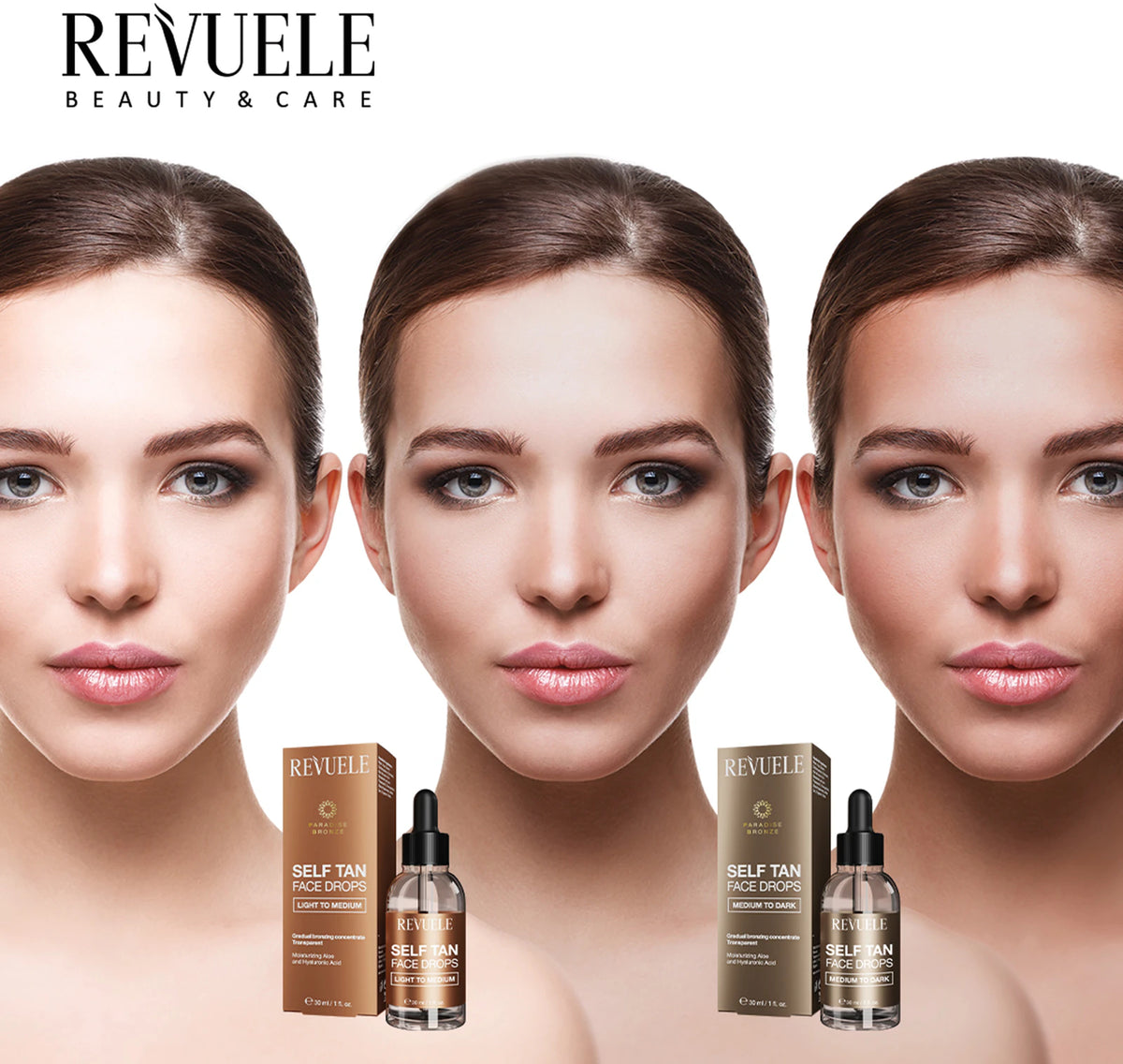 Revuele Paradise Bronze Self Tan Face Drops 30ml