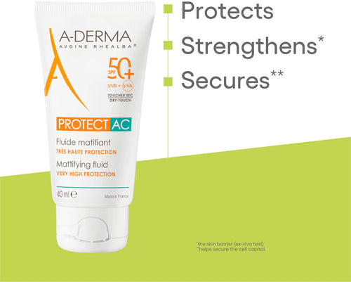 A-Derma Protect Ac Mattifying Fluid Spf50+ 40ml
