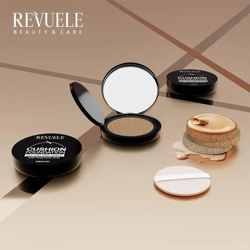 Revuele Cushion Foundation All Day Pro-Cover With HA - Light 01