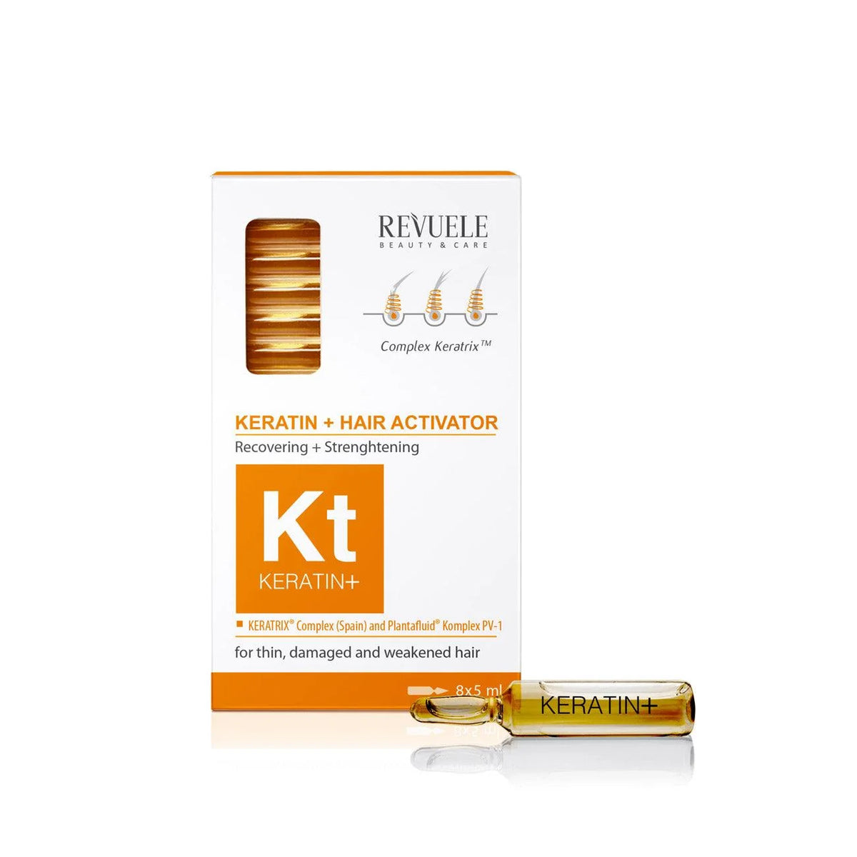 Revuele Keratin Hair Ampoules Ultra Volume - 10 Ampoules