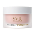 Cosmetic jar labeled 'SVR Rose Eclat Densitium' on a white background